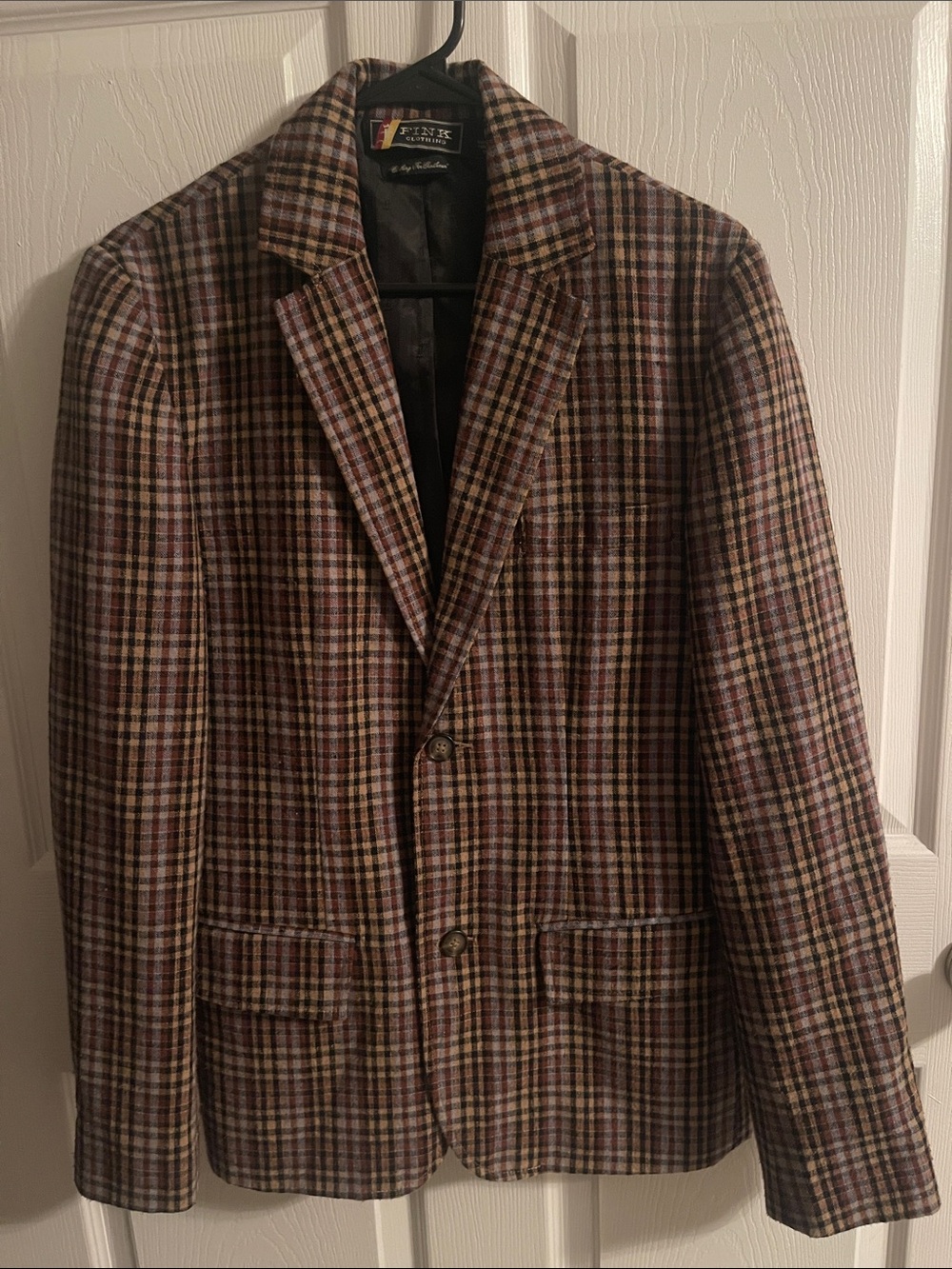 Men’s Brown & Cream Plaid Sport Coat